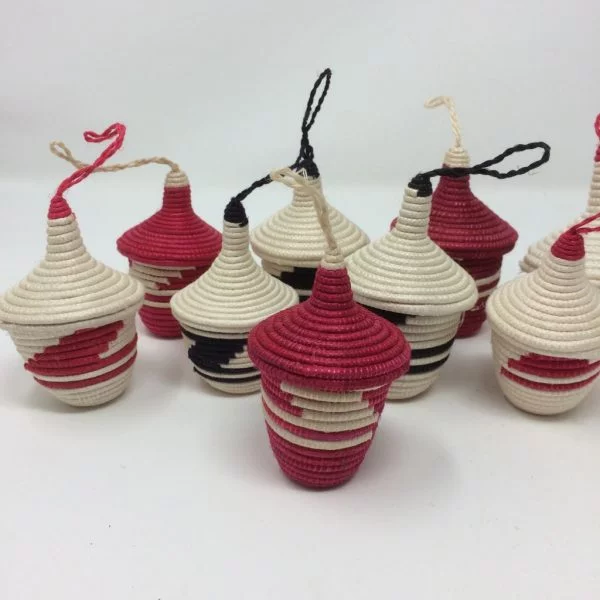 Agasake Peace Baskets - Miniature-Red - Image 3