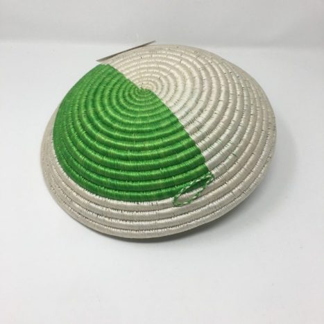Green and white bowl