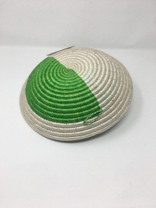 Green and white bowl