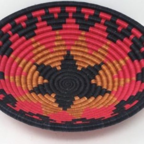 Rwandan Baskets – Bowl Black Star