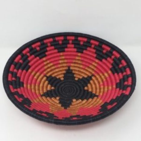 Rwandan Baskets – Bowl Black Star