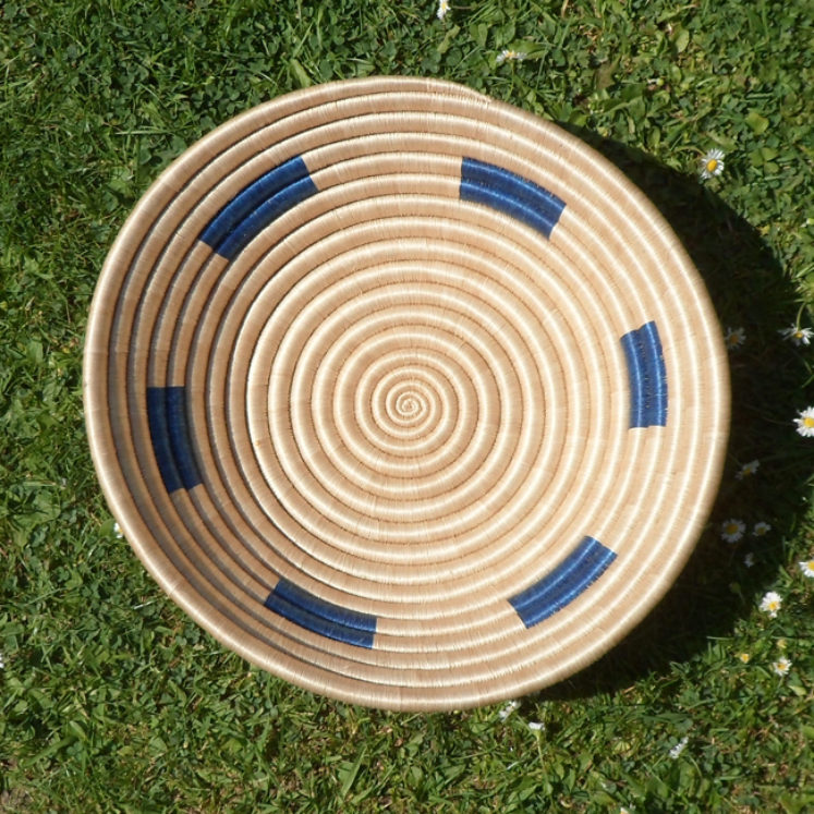 Natural and blue bowl