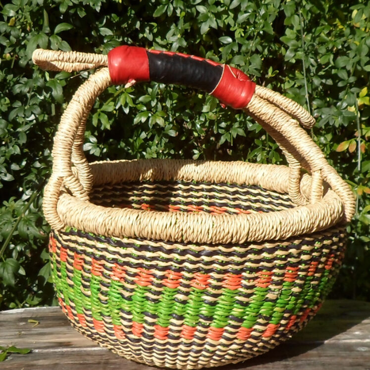Bolga 10″ round market basket – 11