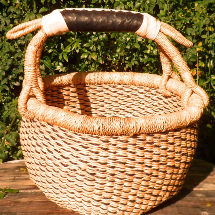 Bolga 10″ round market basket – 4