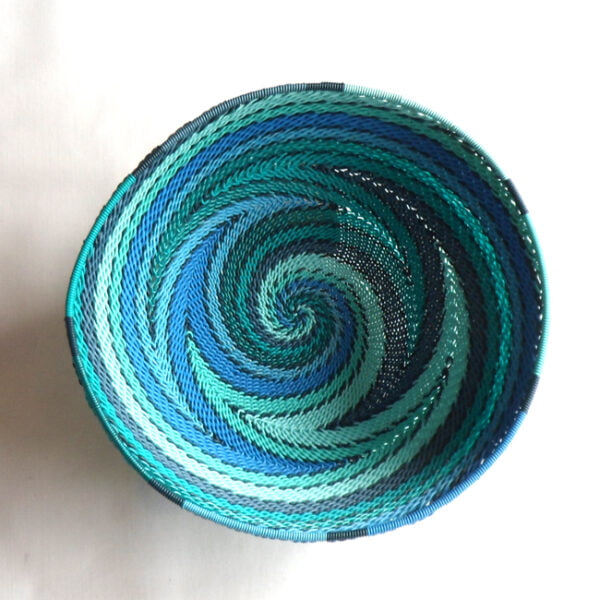 Telephone Wire Basket Bright Blues - Image 3
