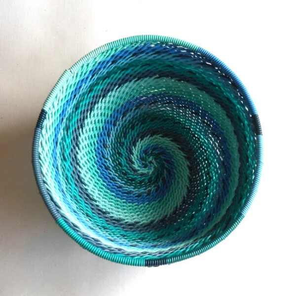 Telephone Wire Basket Bright Blues - Image 4