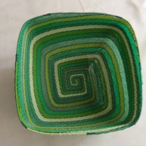 Telephone Wire Basket Green Square