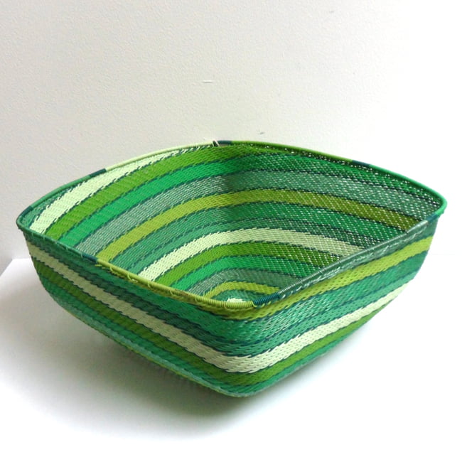 Telephone Wire Basket Green Square
