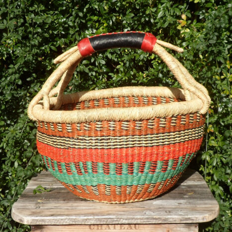 Bolga 14″ round market basket – 6