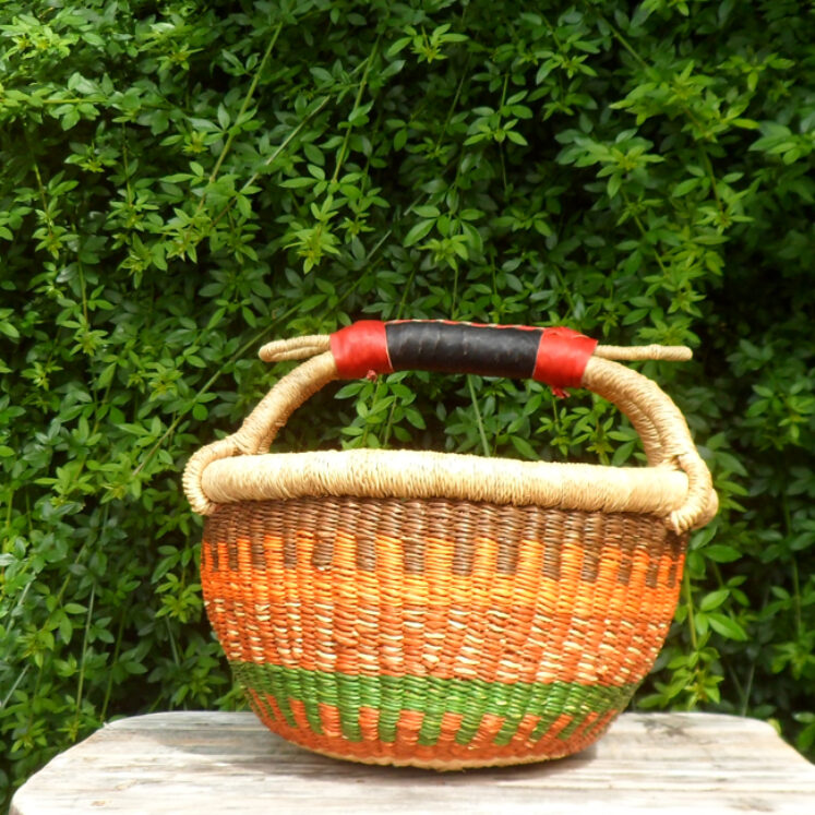Bolga 10″ round market basket – 31