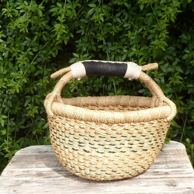 Bolga 10″ round market basket – 33