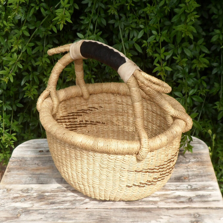 Bolga 10″ round market basket – 45