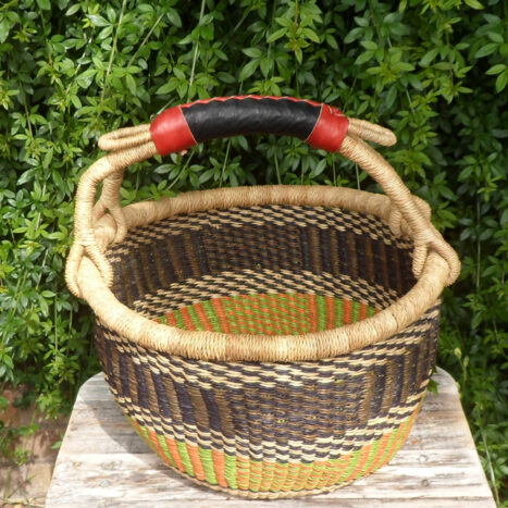 Bolga 14″ round market basket – 30