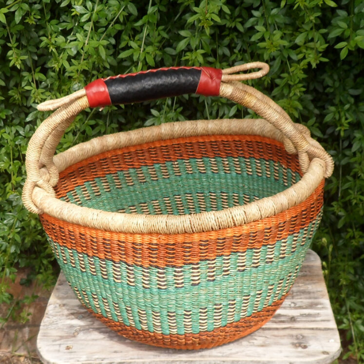 Bolga 14″ round market basket – 33