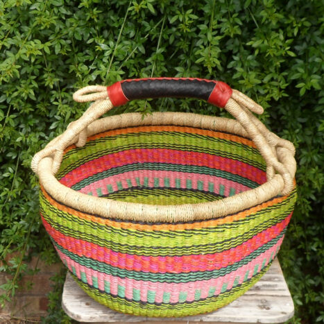 Bolga 16″ round market basket – 31