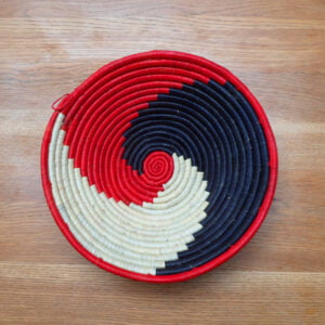 Tanzanian bowl 14 - red, black and natural