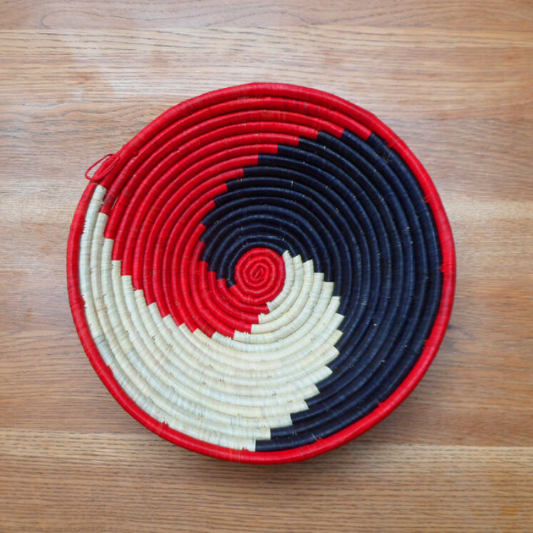 Tanzanian bowl 14 – red, black and natural