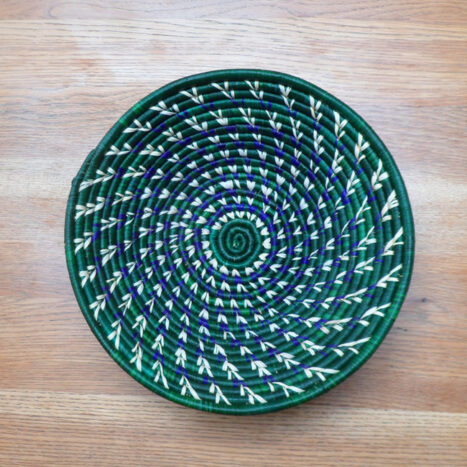 Tanzanian bowl 15 – dark green, purple and natural