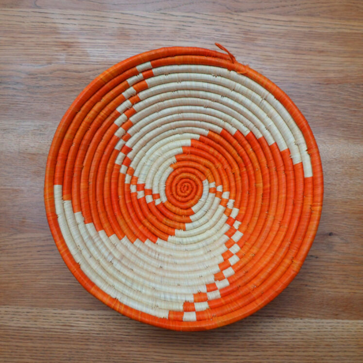 Tanzanian bowl 17 – orange and natural