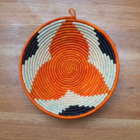 Tanzanian bowl 8 – orange, black and natural