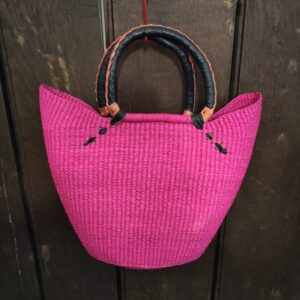 Large U shopper - fuchsia pink